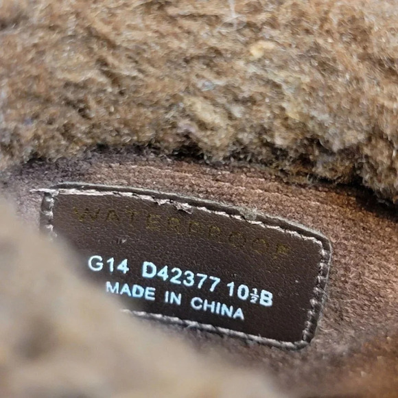 COLE Haan Callie Women's Size 10.5 B Waterproof Brown Suede Ankle Booties Shoes - Picture 12 of 15